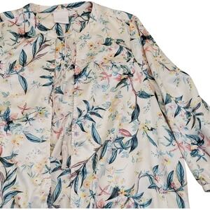 Lauren Conrad Womens Large Tassle Tie Floral Open Bomber Cape Jacket‎ 3/4 Sleeve